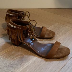 Gucci suede sandals, size 7 1/2